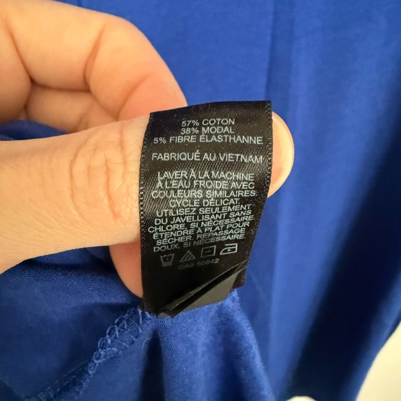 NWT Express Electric Blue Long Sleeve Zip Back Trapeze Dress medium - Picture 7 of 7